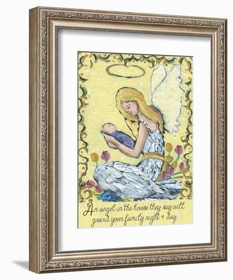 Guardian Angel Holding Baby-sylvia pimental-Framed Art Print