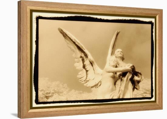 Guardian Angel, Luxembourg Gardens, Paris-Theo Westenberger-Framed Stretched Canvas