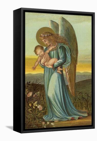 Guardian Angel Walks with a Child in Its Arms-Eleanor Vere Boyle-Framed Premier Image Canvas
