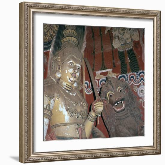 Guardian deities at the doorway of a Buddhist temple, 16th century. Artist: Unknown-Unknown-Framed Giclee Print