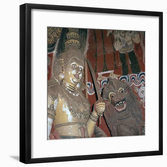 Guardian deities at the doorway of a Buddhist temple, 16th century. Artist: Unknown-Unknown-Framed Giclee Print