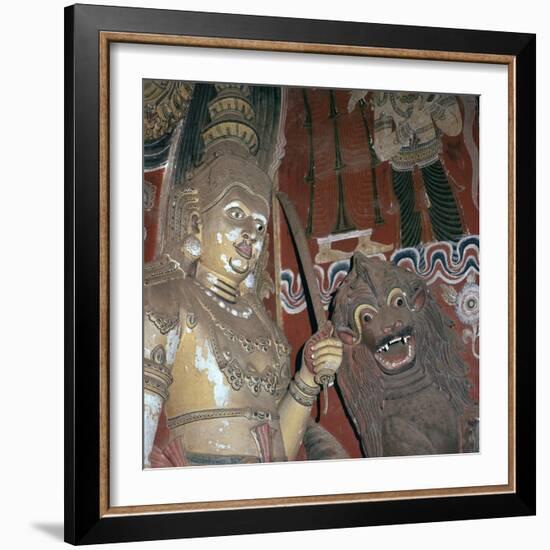 Guardian deities at the doorway of a Buddhist temple, 16th century. Artist: Unknown-Unknown-Framed Giclee Print