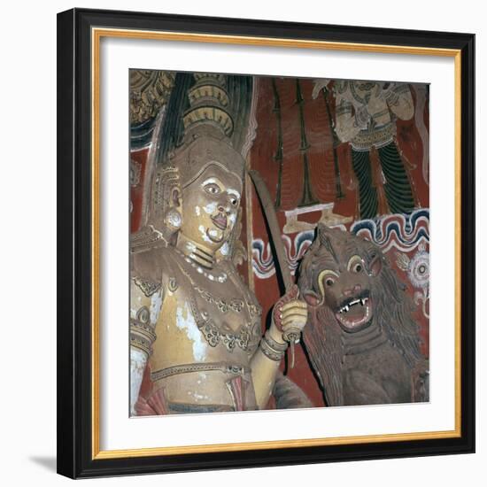 Guardian deities at the doorway of a Buddhist temple, 16th century. Artist: Unknown-Unknown-Framed Giclee Print