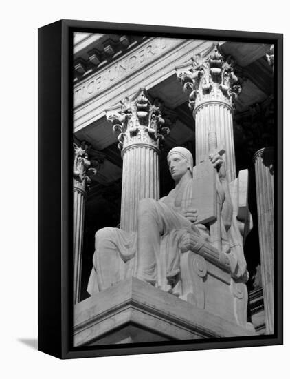 Guardian of Law, Statue Created by Sculptor James Earle Fraser Outside the Supreme Court Building-Margaret Bourke-White-Framed Premier Image Canvas