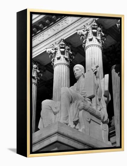 Guardian of Law, Statue Created by Sculptor James Earle Fraser Outside the Supreme Court Building-Margaret Bourke-White-Framed Premier Image Canvas