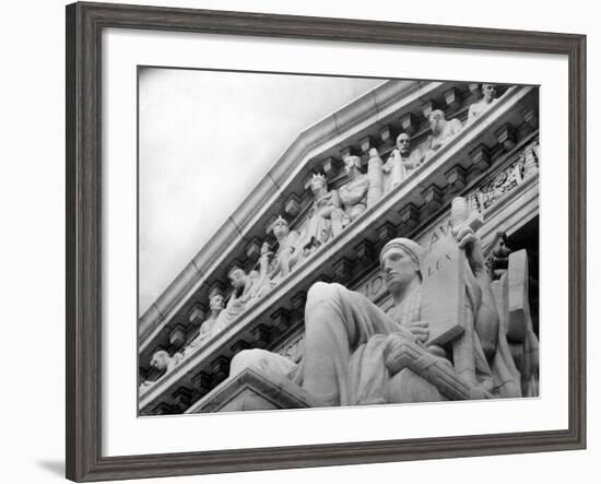 Guardian of Law, Statue Created by Sculptor James Earle Fraser Outside the Supreme Court Building-Margaret Bourke-White-Framed Photographic Print