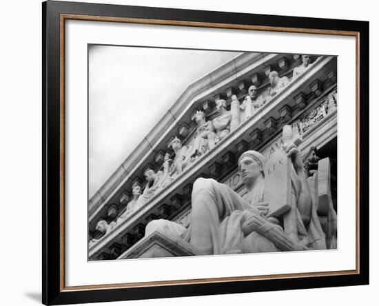 Guardian of Law, Statue Created by Sculptor James Earle Fraser Outside the Supreme Court Building-Margaret Bourke-White-Framed Photographic Print