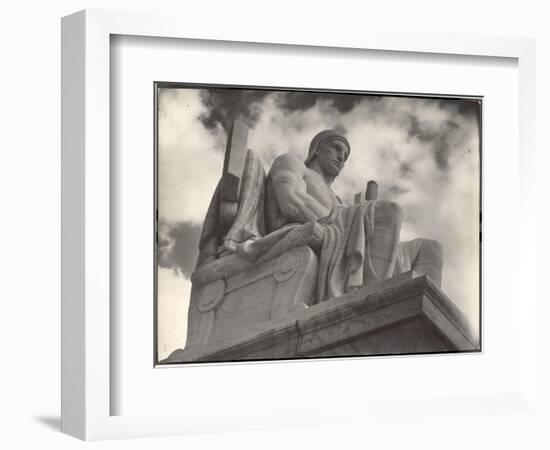 Guardian of Law, Statue Created by Sculptor James Earle Fraser Outside the Supreme Court Building-Margaret Bourke-White-Framed Photographic Print