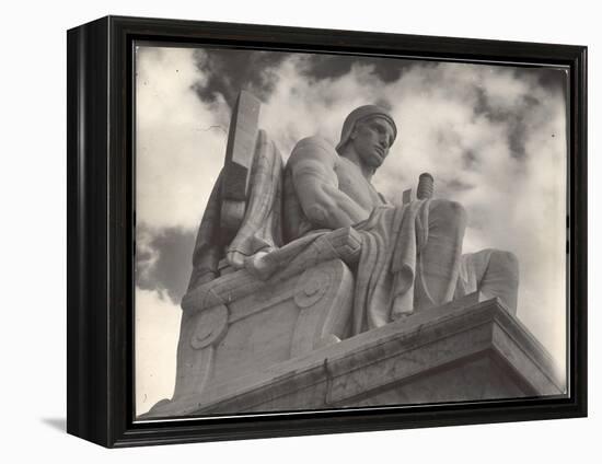 Guardian of Law, Statue Created by Sculptor James Earle Fraser Outside the Supreme Court Building-Margaret Bourke-White-Framed Premier Image Canvas