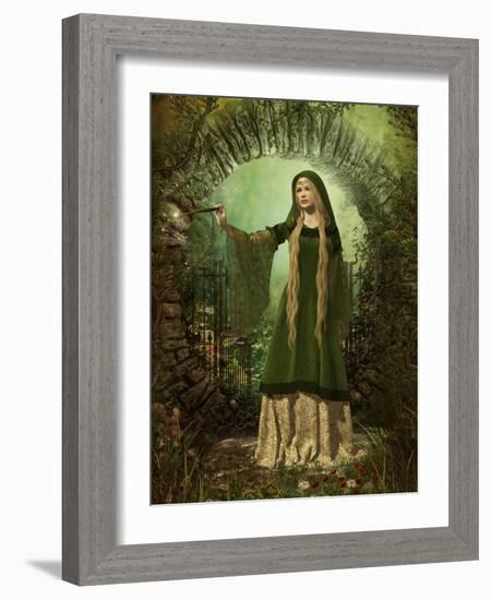 Guardian Of The Secret Garden-Atelier Sommerland-Framed Art Print