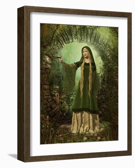 Guardian Of The Secret Garden-Atelier Sommerland-Framed Art Print