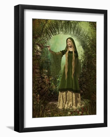Guardian Of The Secret Garden-Atelier Sommerland-Framed Art Print