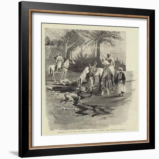 Guardians of the Peace in Morocco, a Troop of Moorish Police Escorting Prisoners-null-Framed Premium Giclee Print