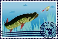Clown Fish. Postage Stamp-GUARDING-OWO-Art Print
