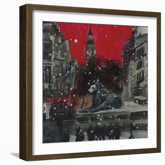 Guarding Quietly, The Square, London-Susan Brown-Framed Giclee Print