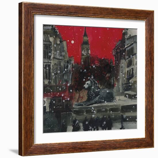 Guarding Quietly, The Square, London-Susan Brown-Framed Giclee Print