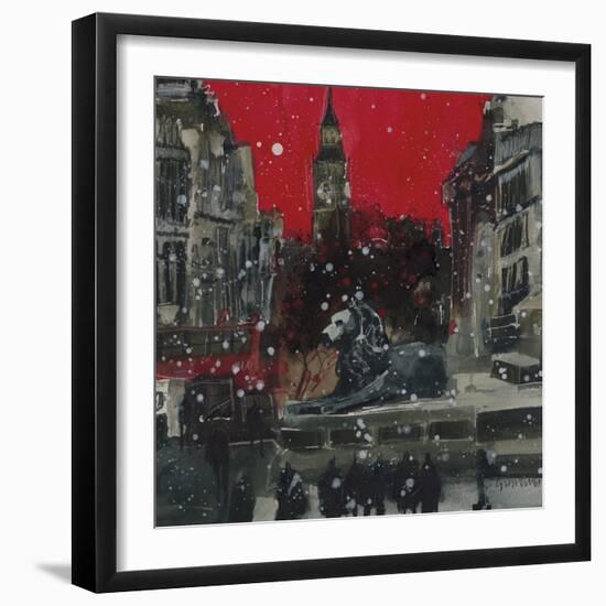 Guarding Quietly, The Square, London-Susan Brown-Framed Giclee Print