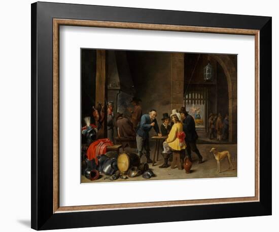 Guardroom with the Deliverance of Saint Peter, c.1645-47-David the Younger Teniers-Framed Giclee Print