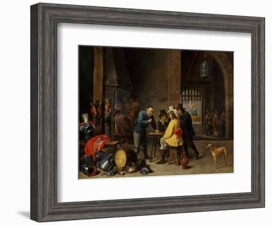 Guardroom with the Deliverance of Saint Peter, c.1645-47-David the Younger Teniers-Framed Premium Giclee Print