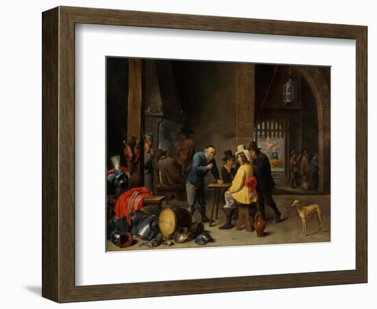 Guardroom with the Deliverance of Saint Peter, c.1645-47-David the Younger Teniers-Framed Premium Giclee Print