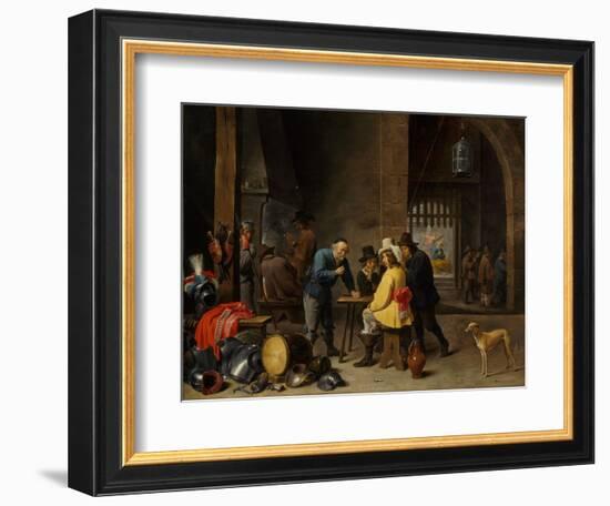 Guardroom with the Deliverance of Saint Peter, c.1645-47-David the Younger Teniers-Framed Premium Giclee Print