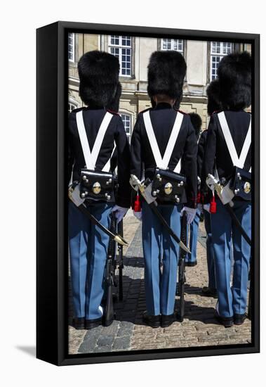 Guards at Amalienborg Royal Palace, Copenhagen, Denmark, Scandinavia, Europe-Yadid Levy-Framed Premier Image Canvas
