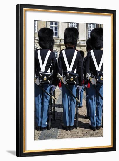 Guards at Amalienborg Royal Palace, Copenhagen, Denmark, Scandinavia, Europe-Yadid Levy-Framed Photographic Print