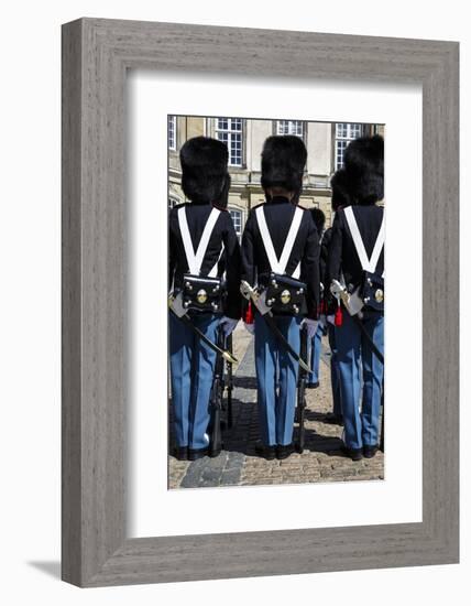 Guards at Amalienborg Royal Palace, Copenhagen, Denmark, Scandinavia, Europe-Yadid Levy-Framed Photographic Print