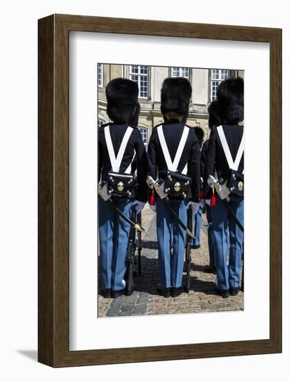 Guards at Amalienborg Royal Palace, Copenhagen, Denmark, Scandinavia, Europe-Yadid Levy-Framed Photographic Print