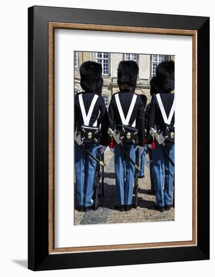 Guards at Amalienborg Royal Palace, Copenhagen, Denmark, Scandinavia, Europe-Yadid Levy-Framed Photographic Print