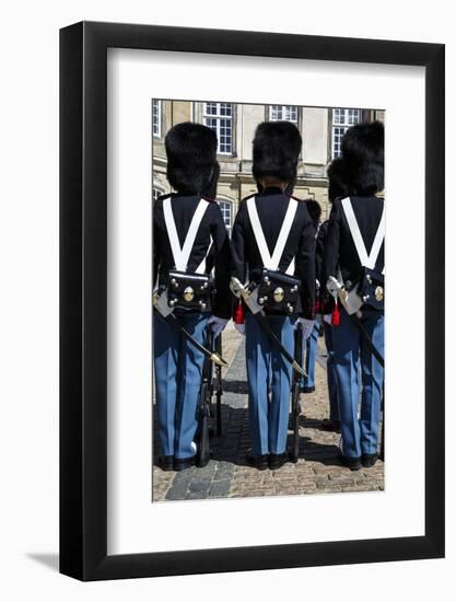 Guards at Amalienborg Royal Palace, Copenhagen, Denmark, Scandinavia, Europe-Yadid Levy-Framed Photographic Print