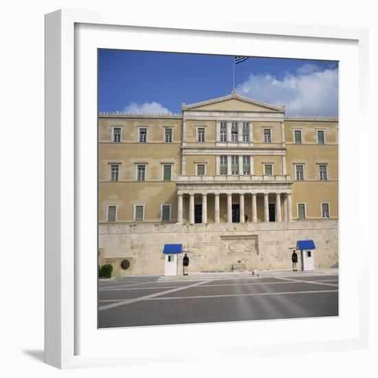 Guards in Front of the Tomb of the Unknown Soldier, Athens, Greece-Roy Rainford-Framed Photographic Print