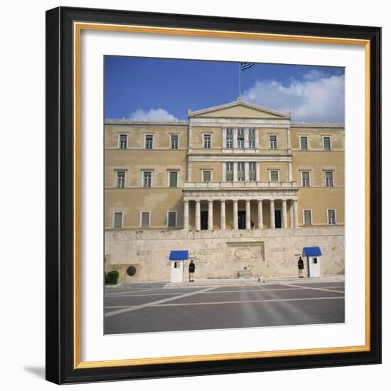 Guards in Front of the Tomb of the Unknown Soldier, Athens, Greece-Roy Rainford-Framed Photographic Print