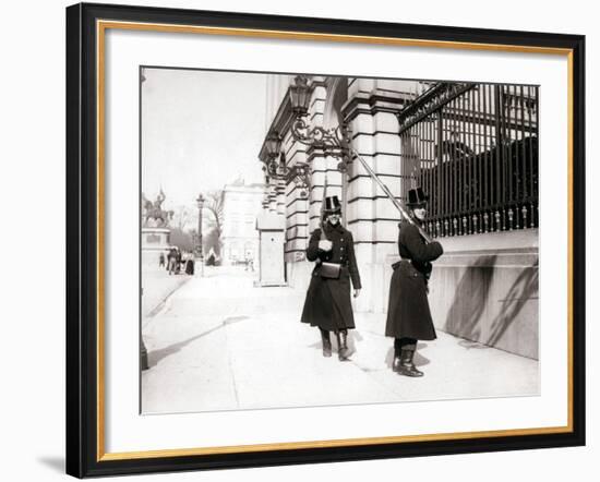 Guards Patrolling, Brussels, 1898-James Batkin-Framed Photographic Print