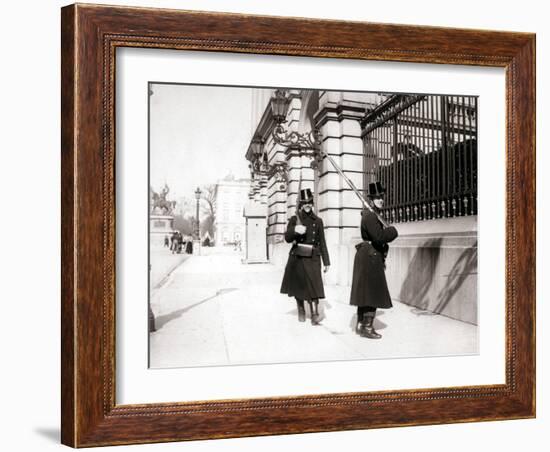 Guards Patrolling, Brussels, 1898-James Batkin-Framed Photographic Print