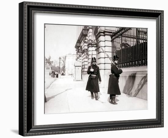 Guards Patrolling, Brussels, 1898-James Batkin-Framed Photographic Print