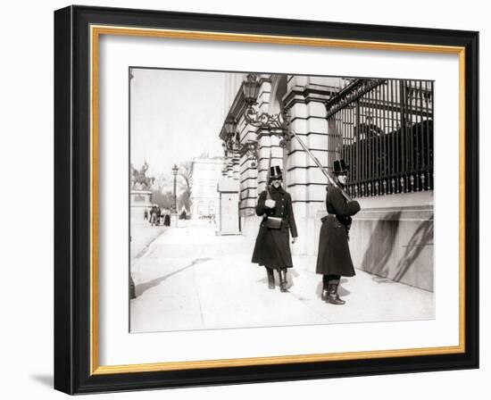 Guards Patrolling, Brussels, 1898-James Batkin-Framed Photographic Print