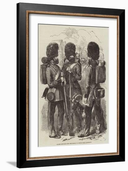 Guards Returned from the Crimea, a Sketch from Aldershott-null-Framed Giclee Print