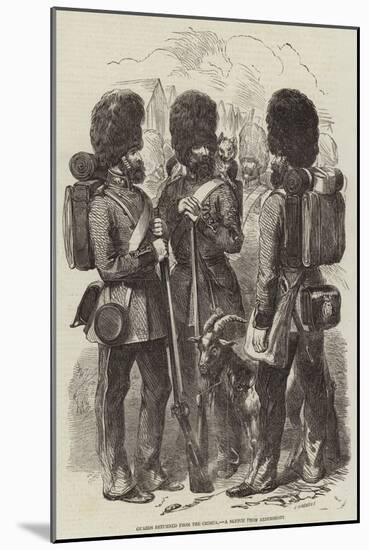 Guards Returned from the Crimea, a Sketch from Aldershott-null-Mounted Giclee Print