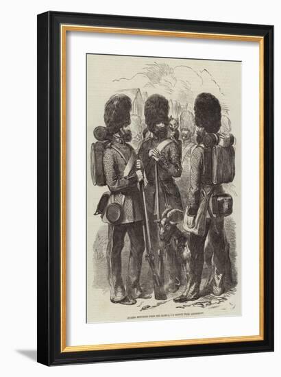 Guards Returned from the Crimea, a Sketch from Aldershott-null-Framed Giclee Print