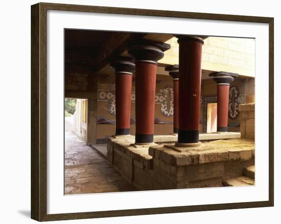 Guards' Verandah, Royal Apartments, Palace of Knossos, 2nd millennium BC Minoan, Crete-null-Framed Photographic Print