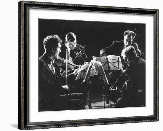 Guarneri Quartet: Arnold Steinhardt, John Daley, Michael Tree and David Soyer-Gjon Mili-Framed Premium Photographic Print