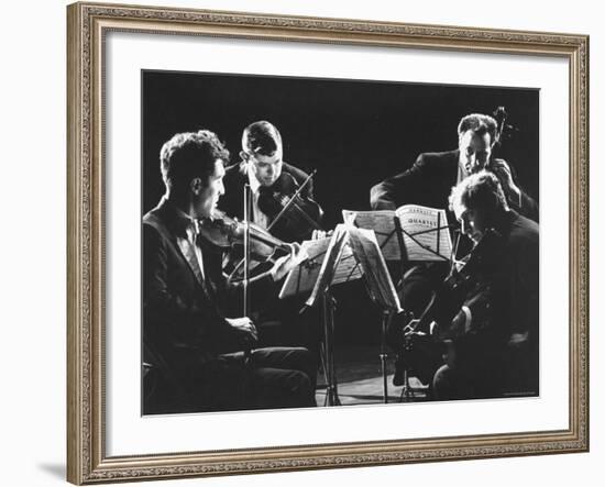 Guarneri Quartet: Arnold Steinhardt, John Daley, Michael Tree and David Soyer-Gjon Mili-Framed Premium Photographic Print