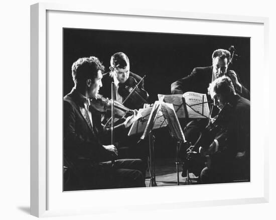 Guarneri Quartet: Arnold Steinhardt, John Daley, Michael Tree and David Soyer-Gjon Mili-Framed Premium Photographic Print