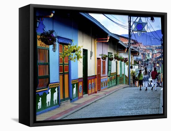 Guatape, Colombia, Outside of Medellin, Small Town known for its 'Zocalos' Panels of Three Dimensio-John Coletti-Framed Premier Image Canvas