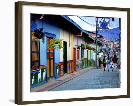 Guatape, Colombia, Outside of Medellin, Small Town known for its 'Zocalos' Panels of Three Dimensio-John Coletti-Framed Photographic Print