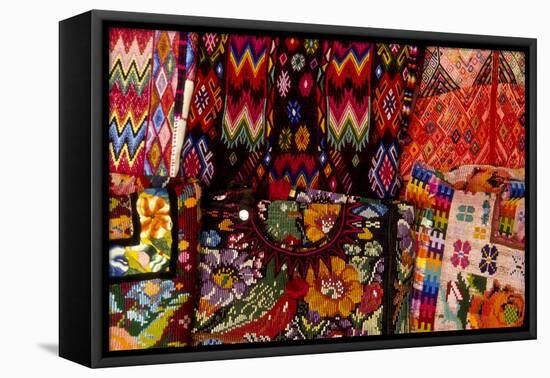 Guatemala: Antigua, detail of blouses called 'huipiles' for sale, August-Alison Jones-Framed Premier Image Canvas