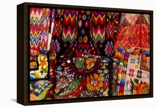 Guatemala: Antigua, detail of blouses called 'huipiles' for sale, August-Alison Jones-Framed Premier Image Canvas