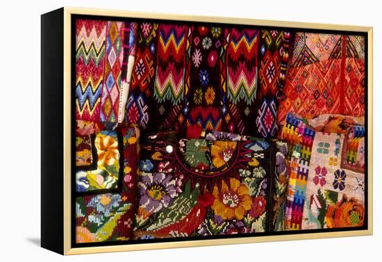 Guatemala: Antigua, detail of blouses called 'huipiles' for sale, August-Alison Jones-Framed Premier Image Canvas