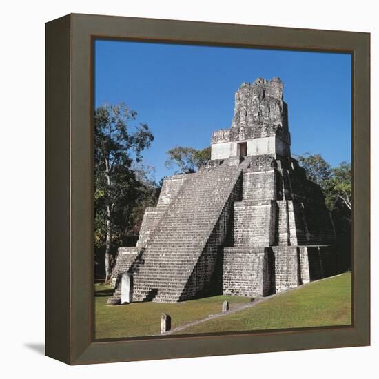 Guatemala, El Peten, Archaeological Site, Tikal National Park, Temple of the Masks or Moon-null-Framed Premier Image Canvas